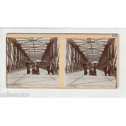 Vue Stéréoscopique Stéréo 67 STRASBOURG Alsace LE PONT DE KEHL