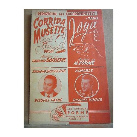 Corrida musette aimable formé joya paso