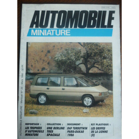 Automobile miniature n23 MARS 1986 modélisme