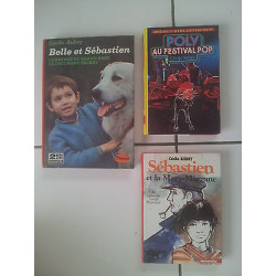 lot 3 ouvrages Cécile AUBRY Belle et sébastien mary Morgane Poly...