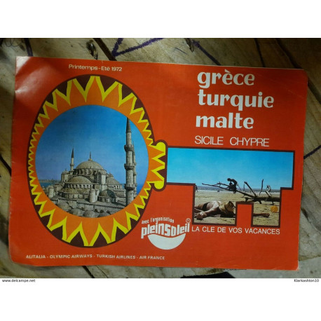 Grèce Turquie Malte / La Cle De Vos Vacances -Avec I'Organisation...