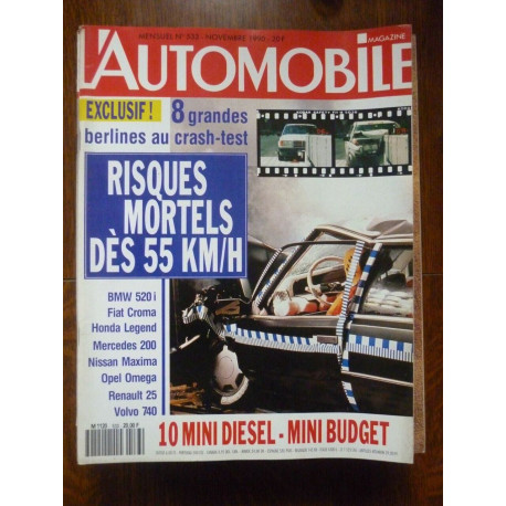 n533 Risques mortels dès 55 kmh mensuel Novembre 1990