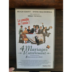 Cassette Vidéo - Quatre Mariages et un Enterrement Film avec Hugh...