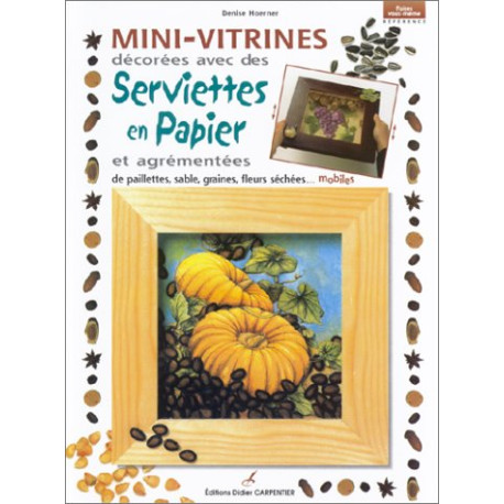 Mini-vitrines décorées avec des serviettes en papier