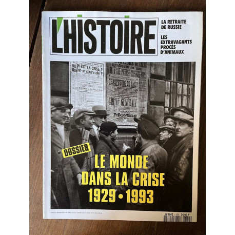 L'Histoire n172 Le monde dans la crise 1929 1993