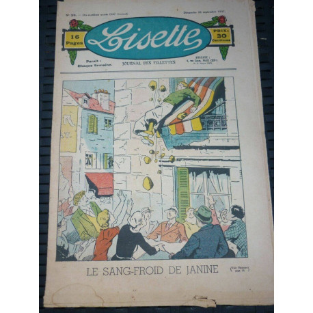 Lisette n39 17ème année Dimanche 26 septembre 1937 Le sang froid...