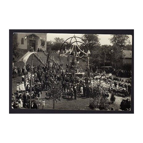 Carte photo SEPPOIS-LE-BAS 68 Cérémonie devant Eglise Saint...