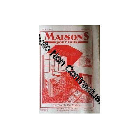 Maisons Et Interieurs Pour Tous N° 32 Du 15/01/1930 - Un Coin Du...
