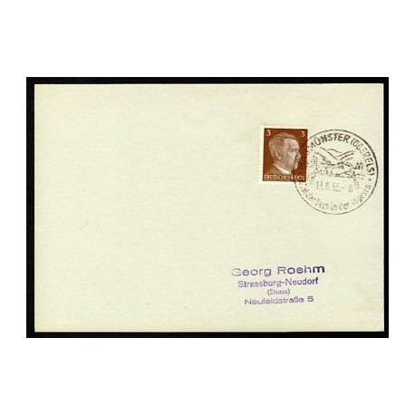 Allemagne n 706 Yv. cachet WW2 MASMÜNSTER Timbre Allemand Hitler...