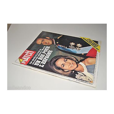 PARIS MATCH n 1383 Juan Carlos Un roi pour l'Espagne Franco 1975