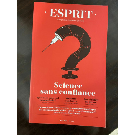 Revue Esprit n 472 Science sans Confiance Mars 2021