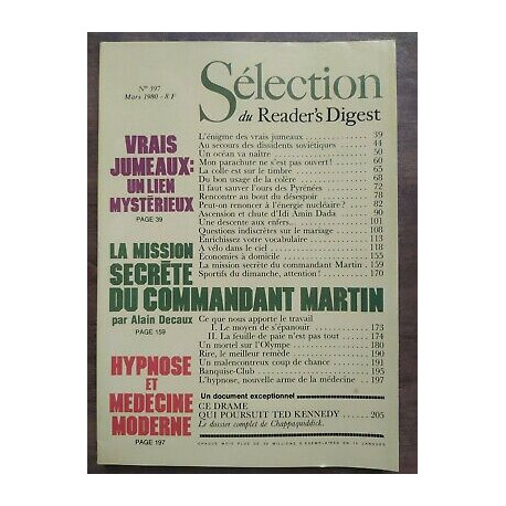 Sélection du Reader's Digest Nº 397 Mars 1980