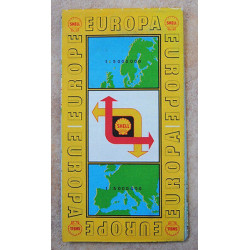 Carte Plan SHELL EUROPA EUROPE au 15 000 000