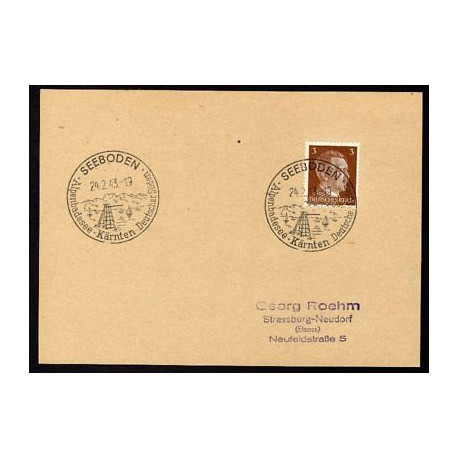 Allemagne n 706 Yv. cachet WW2 SEEBODEN Timbre Allemand Hitler Mi...