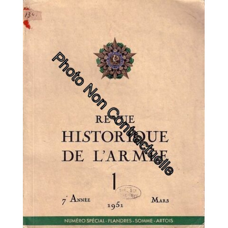 Revue Historique De L'armée N° 1 7ème Année Mars 1951. Numéro...