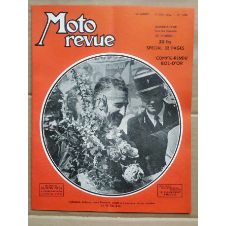 Moto Revue n 1090 compte rendu bol d'or 21 Juin 1952