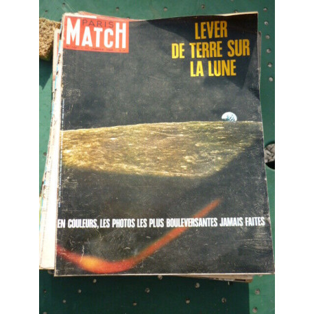 PARIS MATCH n1027 du 11 janvier 1969lever de terre sur la Lune...