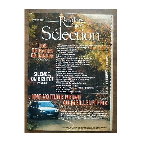 Reader's Digest Sélection Octobre 1994