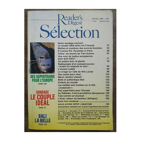 Reader's Digest Sélection Nº 516 Février 1990