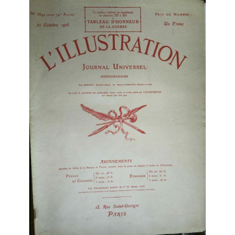 journal Universel N 3842 74 année 21 Octobre 1916