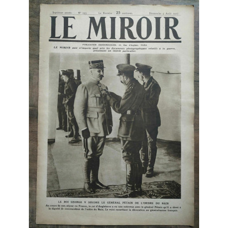 Le Miroir n193 5 Août 1917