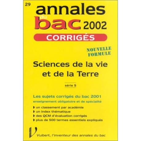 Annales du bac 2002 série S : Science de la vie et de la terre...