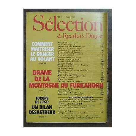 Sélection du Reader's Digest Nº 8 Août 1983