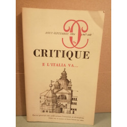 Revue Critique n447 448 E l'Italia va août septembre 1984