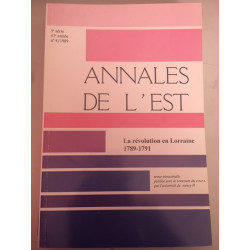 Annales de l'est 5e série 41e année N°4 1989 Revue trimestrielle