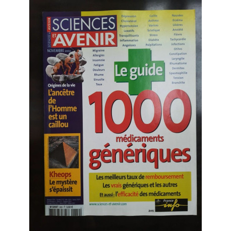Sciences et Avenir n 669 Le Guide Des Médicaments Génériques...