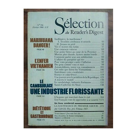 Sélection du Reader's Digest Nº 396 Février 1980