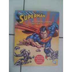 album SUPERMAN avec autocollants en relief stickers repositionnables
