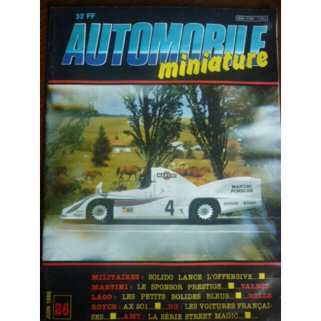Automobile miniature n26 juin 1986 modélisme