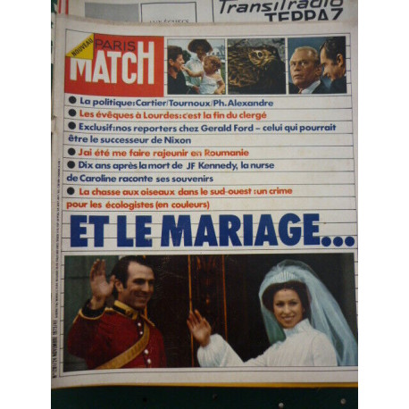 Paris Match n1281 24 NOVEMBRE 1973 le mariage duchesse anne