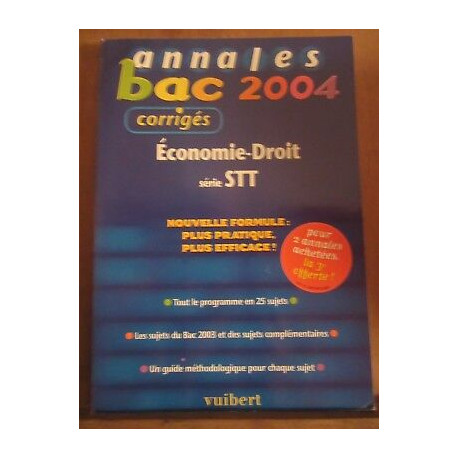 Annales Bac economie droit série stt corrigés