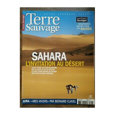 Terre Sauvage n190 decembre 2003 Janvier 2004 Sahara L'invitation...