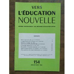 Vers l'éducation nouvelle n154 juillet août 1961