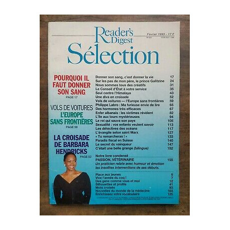Reader's Digest Sélection Nº 552 Février 1993