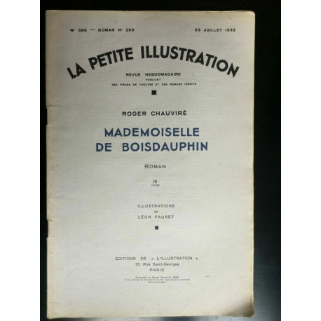 La petite illustration N 586 Roman N 269 23 Juillet 1932