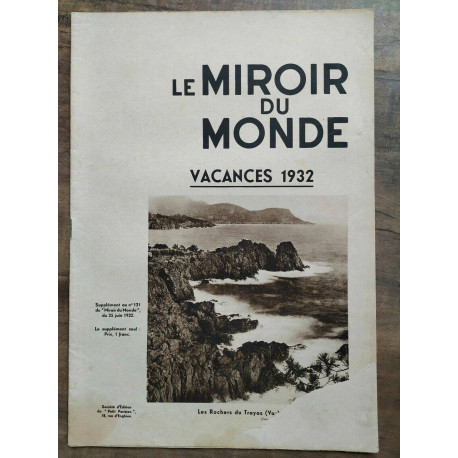 Le Miroir du monde Vacances 1932 Supplement au n121 25 Juin 1932