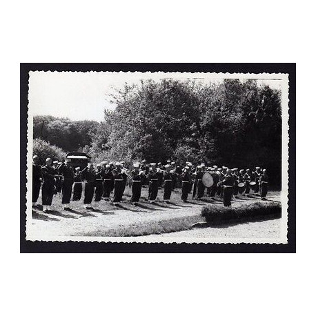 Ancienne Photo cérémonie militaire à identifier Seppois ??? Alsace...