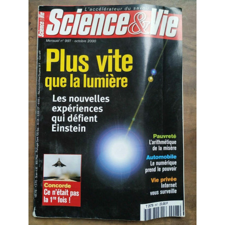 Science Vie Nº 997 Octobre 2000