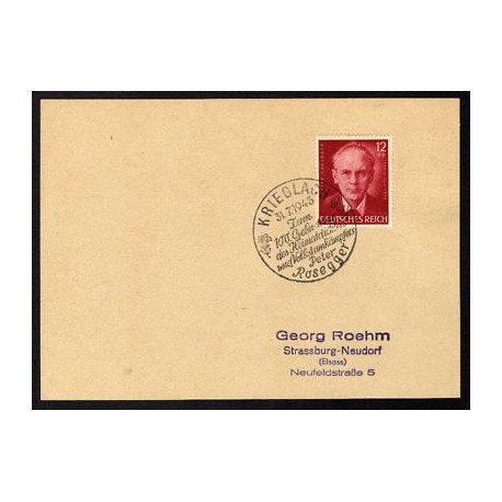 Allemagne n 774 Yv. cachet WW2 KRIEGLACH timbre allemand Mi n 856