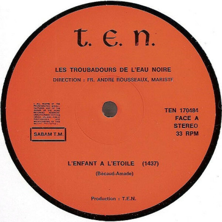 Les Troubadours De L'eau Noire Chantent