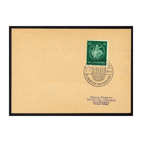 Allemagne n 816 Yv. cachet WW2 KÖNIGSBERG Mi. 896