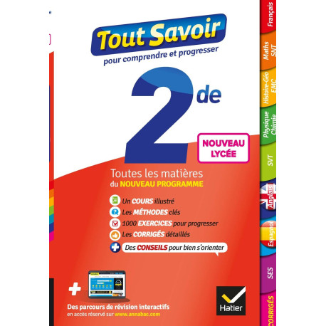 Tout savoir 2de Nouveau programme du Lycée - Tout en un: pour...