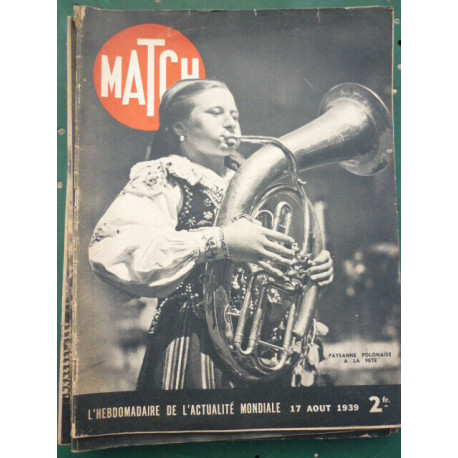 MATCH du 17 août 1939 PAYSANNE POLONAISE A LA FETE FILLE MUSSOLINI