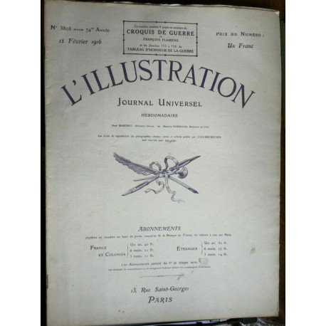 journal Universel N 3806 74 année 12 Février 1916