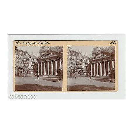 Vue Stéréoscopique Stéréo ALLEMAGNE AIX LA CHAPELLE Le Théâtre...