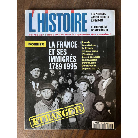 L'Histoire n193 La France et ses immigrés 1789